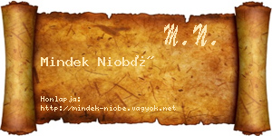 Mindek Niobé névjegykártya